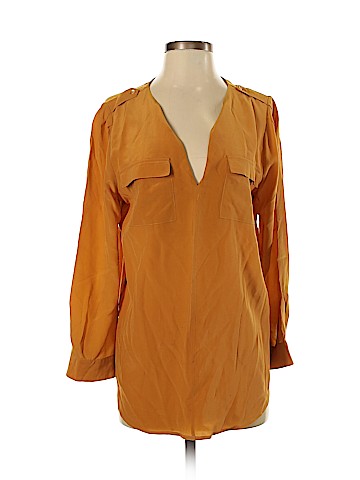 Joie Long Sleeve Silk Top (view 1)