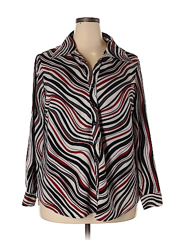 Blue Diamond Plus Long Sleeve Blouse (view 1)