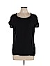 Worthington 100% Polyester Black Short Sleeve Blouse Size L (petite) - photo 1