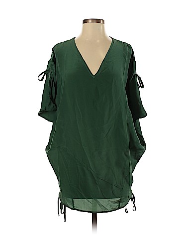 Gold Hawk Short Sleeve Silk Top (view 1)