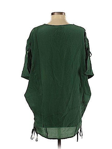 Gold Hawk Short Sleeve Silk Top (view 2)