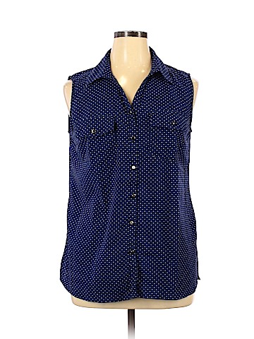 Notations Sleeveless Button-Down Shirt (view 1)