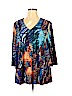 Susan Graver Blue Long Sleeve Top Size XL - photo 1