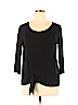 Ava James Black 3/4 Sleeve Top Size XL - photo 1