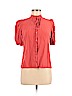 See By Chloé 100% Silk Pink Short Sleeve Silk Top Size 6 - photo 1