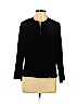 SHEN Black Long Sleeve Silk Top Size 1X - photo 1