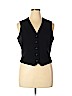 New York & Company 100% Polyester Black Tuxedo Vest Size 14 - photo 1