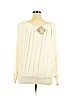 American Glamour by Badgley Mischka 100% Polyester Ivory Long Sleeve Blouse Size XL - photo 2