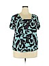 ELOQUII Blue Short Sleeve Blouse Size 18 - photo 1