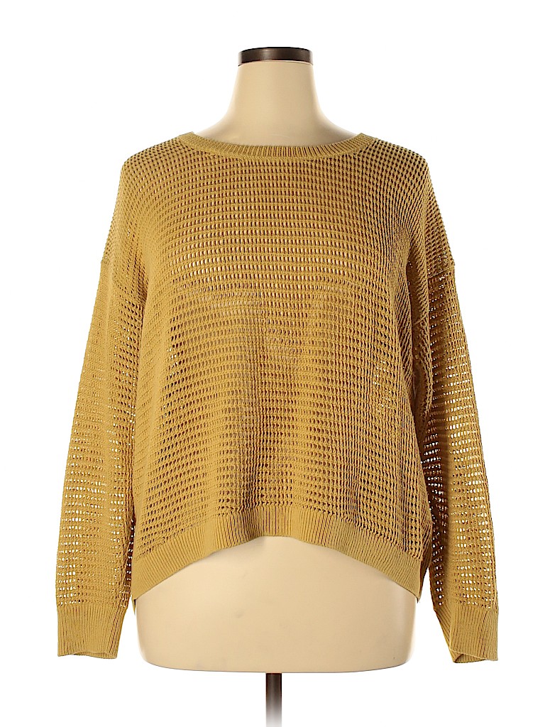 Madewell 100% Cotton Yellow Pullover Sweater Size XL - photo 1
