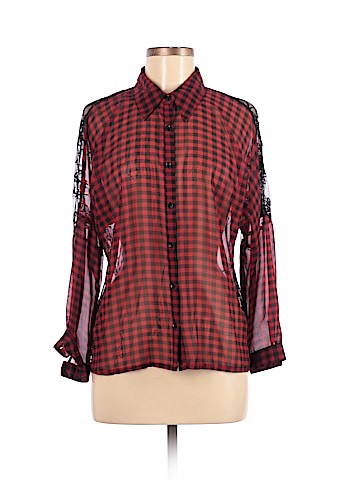 Eyeshadow Long Sleeve Button-Down Shirt (view 1)