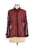 Eyeshadow 100% Polyester Red Long Sleeve Button-Down Shirt Size M - photo 1