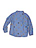 The Children's Place 100% Cotton Solid Blue Long Sleeve Button-Down Shirt Size 4T - photo 2