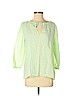 Eileen Fisher 100% Linen Green 3/4 Sleeve Blouse Size S - photo 1
