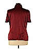 Worthington 100% Polyester Burgundy Short Sleeve Blouse Size XL - photo 2