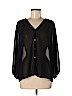 H&M 100% Polyester Black 3/4 Sleeve Blouse Size 8 - photo 1