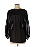 H&M 100% Polyester Black 3/4 Sleeve Blouse Size 8 - photo 2
