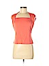 Lafayette 148 New York Orange Short Sleeve Top Size M - photo 1