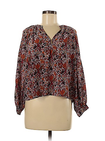 Madewell x Karen Walker Long Sleeve Silk Top (view 1)