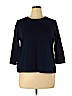 Kim Rogers 100% Cotton Blue Long Sleeve T-Shirt Size XL (petite) - photo 1