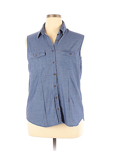 Eden & Olivia Sleeveless Button-Down Shirt (view 1)