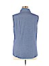 Eden & Olivia Blue Sleeveless Button-Down Shirt Size XL - photo 2