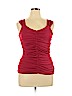 Classiques Entier 100% Polyester Red Sleeveless Blouse Size XL - photo 1