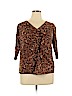 Jones New York Sport Brown 3/4 Sleeve Top Size 1X - photo 1