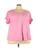 Lane Bryant Pink Short Sleeve Henley Size 28 - 26 Plus - photo 1