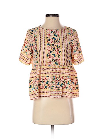 Lauren Moffatt Short Sleeve Silk Top (view 1)