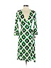 Diane von Furstenberg 100% Silk Green Casual Dress Size 4 - photo 1