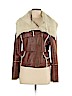 Assorted Brands 100% Polyester Brown Faux Leather Jacket Size 9 - photo 1
