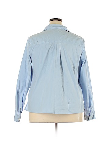 ELOQUII Long Sleeve Button-Down Shirt (view 2)