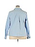 ELOQUII 100% Cotton Blue Long Sleeve Button-Down Shirt Size 22 - photo 2