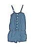 The Children's Place 100% Cotton Solid Blue Romper Size 6 - photo 1