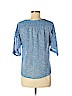 Ann Taylor LOFT 100% Polyester Blue Short Sleeve Blouse Size XS (petite) - photo 2