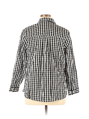 ELOQUII Long Sleeve Button-Down Shirt (view 2)