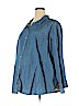 Motherhood 100% Cotton Blue Long Sleeve Button-Down Shirt Size 3X - photo 1