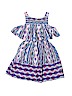 Emily West 100% Polyester Print Blue Dress Size 8 - photo 1