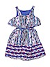 Emily West 100% Polyester Print Blue Dress Size 8 - photo 2