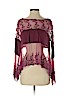 Free People Burgundy Long Sleeve Blouse Size S - photo 1