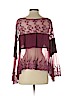 Free People Burgundy Long Sleeve Blouse Size S - photo 2