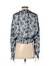 Robert Rodriguez 100% Silk Blue Long Sleeve Silk Top Size XS - photo 2