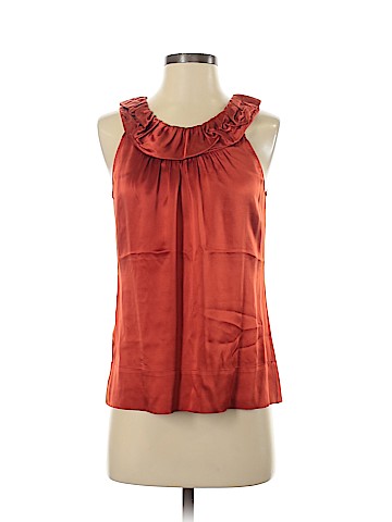 BCBGMAXAZRIA Sleeveless Silk Top (view 1)