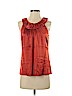 BCBGMAXAZRIA 100% Silk Orange Sleeveless Silk Top Size XS - photo 1
