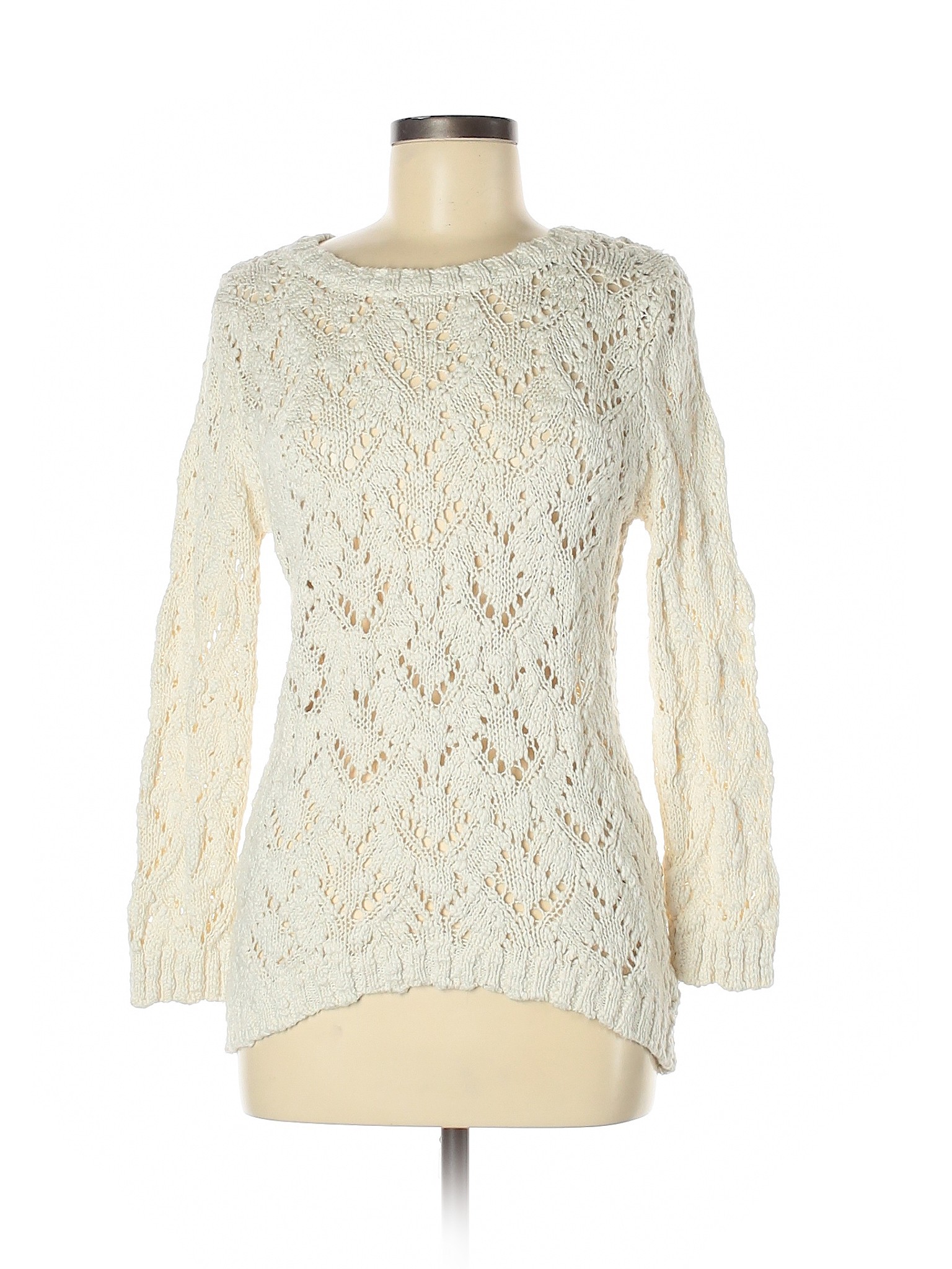 WD.NY Women White Pullover Sweater M | eBay