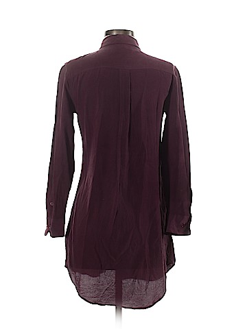 Equipment Long Sleeve Silk Top (view 2)