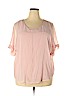 Worthington 100% Polyester Pink Short Sleeve Blouse Size XXL - photo 1