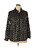 Who What Wear 100% Polyester Black Long Sleeve Button-Down Shirt Size XXL - photo 1