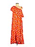 H&M 100% Viscose Orange Casual Dress Size 8 - photo 1